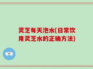 灵芝每天泡水(日常饮用灵芝水的正确方法)