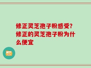 修正灵芝孢子粉感受？修正的灵芝孢子粉为什么便宜
