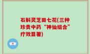 石斛灵芝田七花(三种珍贵中药“神仙组合”疗效显著)