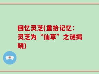 回忆灵芝(重拾记忆：灵芝为“仙草”之谜揭晓)