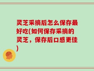 灵芝采摘后怎么保存最好吃(如何保存采摘的灵芝，保存后口感更佳)