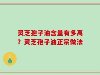 灵芝孢子油含量有多高？灵芝孢子油正宗做法