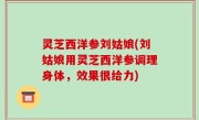 灵芝西洋参刘姑娘(刘姑娘用灵芝西洋参调理身体，效果很给力)