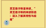 灵芝孢子粉呈块状_“灵芝孢子粉的块状形态：深入了解其特性与应用”
