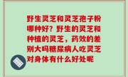 野生灵芝和灵芝孢子粉哪种好？野生的灵芝和种植的灵芝，药效的差别大吗糖尿病人吃灵芝对身体有什么好处呢