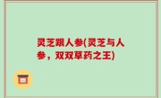 灵芝跟人参(灵芝与人参，双双草药之王)