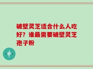 破壁灵芝适合什么人吃好？谁最需要破壁灵芝孢子粉