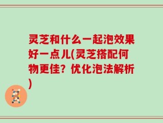 灵芝和什么一起泡效果好一点儿(灵芝搭配何物更佳？优化泡法解析)