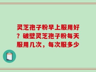 灵芝孢子粉早上服用好？破壁灵芝孢子粉每天服用几次，每次服多少
