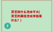 灵芝和什么泡水不火(灵芝的最佳泡水伴侣是什么？)