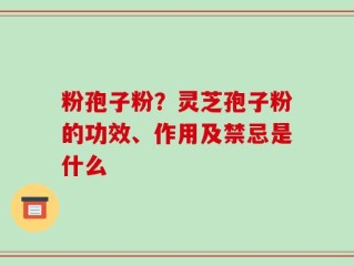 粉孢子粉？灵芝孢子粉的功效、作用及禁忌是什么