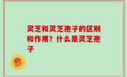 灵芝和灵芝孢子的区别和作用？什么是灵芝孢子