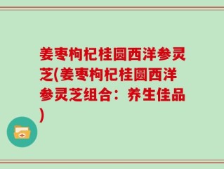 姜枣枸杞桂圆西洋参灵芝(姜枣枸杞桂圆西洋参灵芝组合：养生佳品)