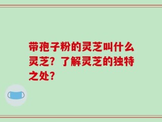 带孢子粉的灵芝叫什么灵芝？了解灵芝的独特之处？