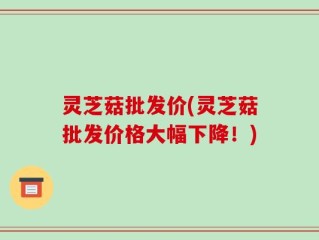 灵芝菇批发价(灵芝菇批发价格大幅下降！)