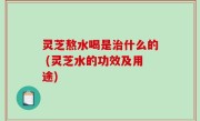 灵芝熬水喝是治什么的 (灵芝水的功效及用途)