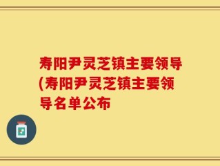 寿阳尹灵芝镇主要领导(寿阳尹灵芝镇主要领导名单公布