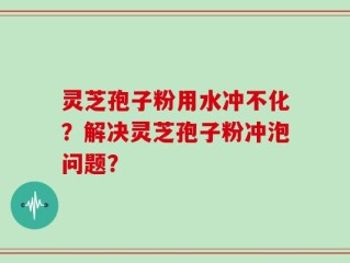 灵芝孢子粉用水冲不化？解决灵芝孢子粉冲泡问题？