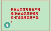 长白山灵芝专业生产种植(长白山灵芝种植专家-打造优质灵芝产品)