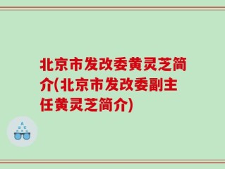 北京市发改委黄灵芝简介(北京市发改委副主任黄灵芝简介)