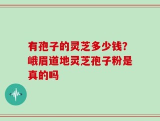 有孢子的灵芝多少钱？峨眉道地灵芝孢子粉是真的吗