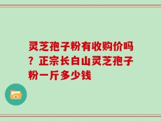 灵芝孢子粉有收购价吗？正宗长白山灵芝孢子粉一斤多少钱