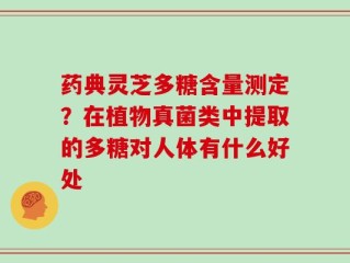 药典灵芝多糖含量测定？在植物真菌类中提取的多糖对人体有什么好处