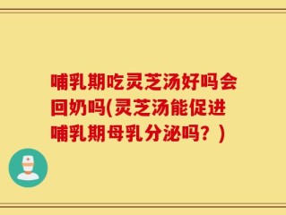 哺乳期吃灵芝汤好吗会回奶吗(灵芝汤能促进哺乳期母乳分泌吗？)