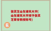 张灵芝山东建筑大学(山东建筑大学授予张灵芝荣誉教授称号)