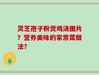 灵芝孢子粉煲鸡汤图片？营养美味的家常菜做法？