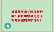 破壁灵芝孢子粉保肝护肝？解析破壁灵芝孢子粉对肝脏的保护作用？
