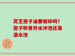灵芝孢子油要嚼碎吗？孢子粉用开水冲泡还是温水泡