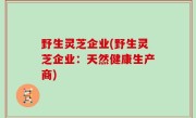 野生灵芝企业(野生灵芝企业：天然健康生产商)