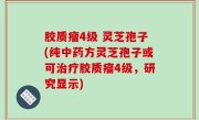胶质瘤4级 灵芝孢子(纯中药方灵芝孢子或可治疗胶质瘤4级，研究显示)