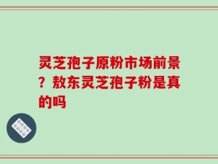 灵芝孢子原粉市场前景？敖东灵芝孢子粉是真的吗