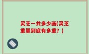 灵芝一共多少画(灵芝重量到底有多重？)