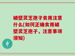 破壁灵芝孢子食用注意什么(如何正确食用破壁灵芝孢子，注意事项须知)