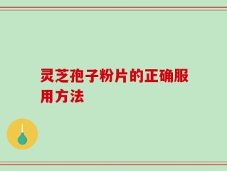 灵芝孢子粉片的正确服用方法