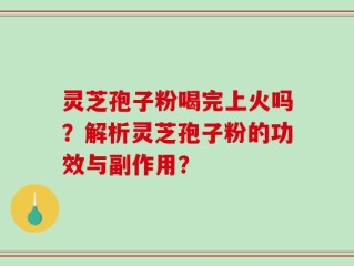 灵芝孢子粉喝完上火吗？解析灵芝孢子粉的功效与副作用？