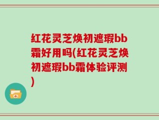 红花灵芝焕初遮瑕bb霜好用吗(红花灵芝焕初遮瑕bb霜体验评测)