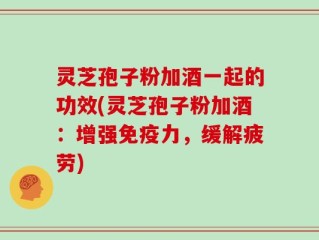 灵芝孢子粉加酒一起的功效(灵芝孢子粉加酒：增强免疫力，缓解疲劳)
