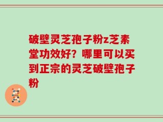 破壁灵芝孢子粉z芝素堂功效好？哪里可以买到正宗的灵芝破壁孢子粉