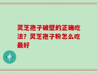 灵芝孢子破壁的正确吃法？灵芝孢子粉怎么吃最好
