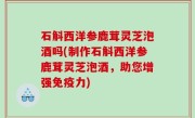 石斛西洋参鹿茸灵芝泡酒吗(制作石斛西洋参鹿茸灵芝泡酒，助您增强免疫力)