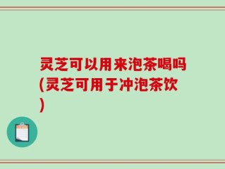灵芝可以用来泡茶喝吗(灵芝可用于冲泡茶饮)