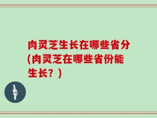 肉灵芝生长在哪些省分(肉灵芝在哪些省份能生长？)