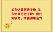关东炮灵芝孢子粉_关东炮灵芝孢子粉：提升免疫力，增强健康活力)