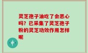 灵芝孢子油吃了会恶心吗？已采集了灵芝孢子粉的灵芝功效作用怎样呢