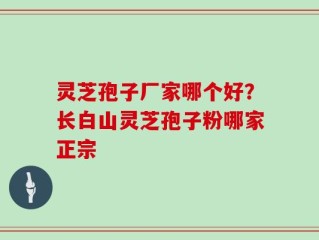 灵芝孢子厂家哪个好？长白山灵芝孢子粉哪家正宗