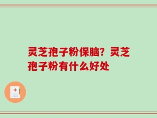 灵芝孢子粉保脑？灵芝孢子粉有什么好处